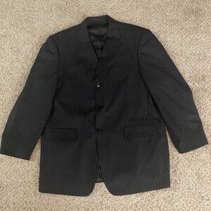 Giorgio Armani Classic Wool Blazer Men’s 54R–Made in Italy–Black Gray